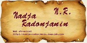 Nadja Radonjanin vizit kartica